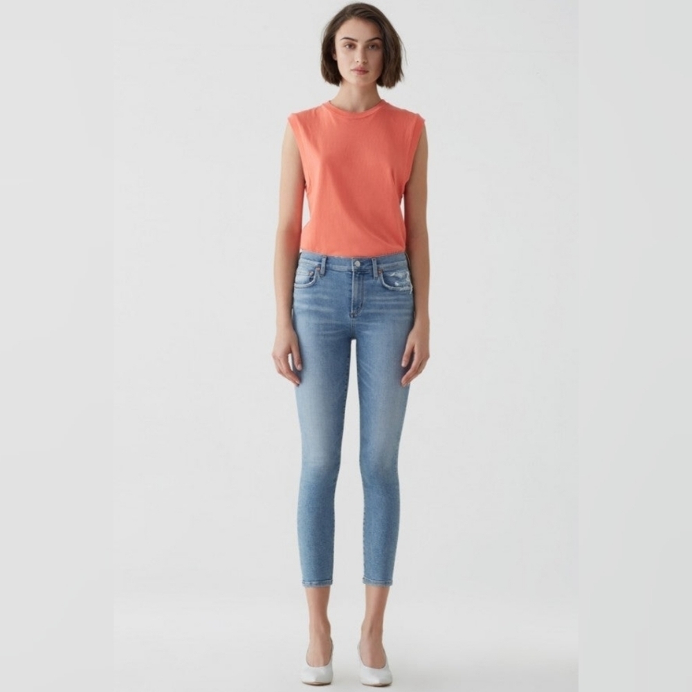 Agolde Light Blue High-Rise Skinny Jeans